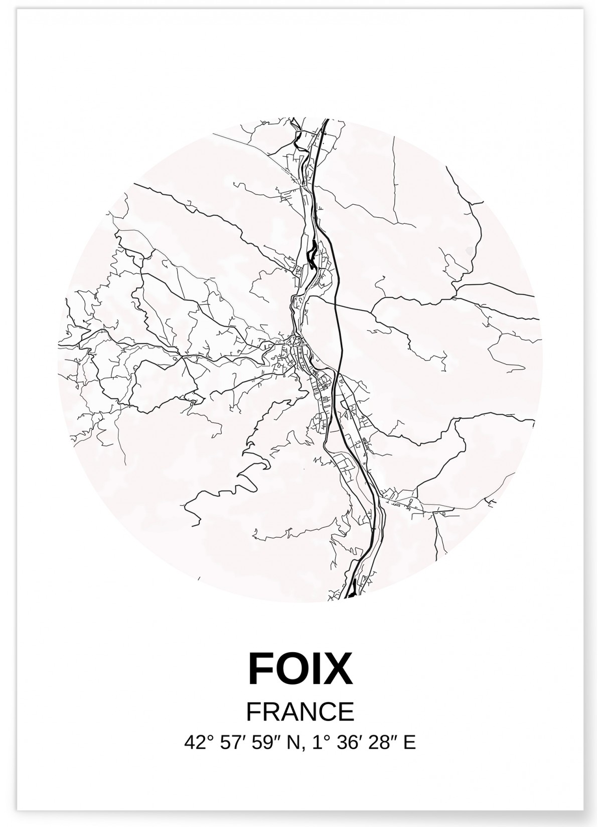 Affiche Carte Foix, L'AFFICHERIE
