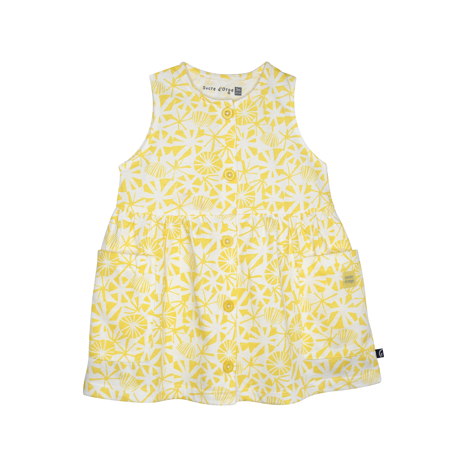 Robe louisiane sans manches bebe, SUCRE D'ORGE