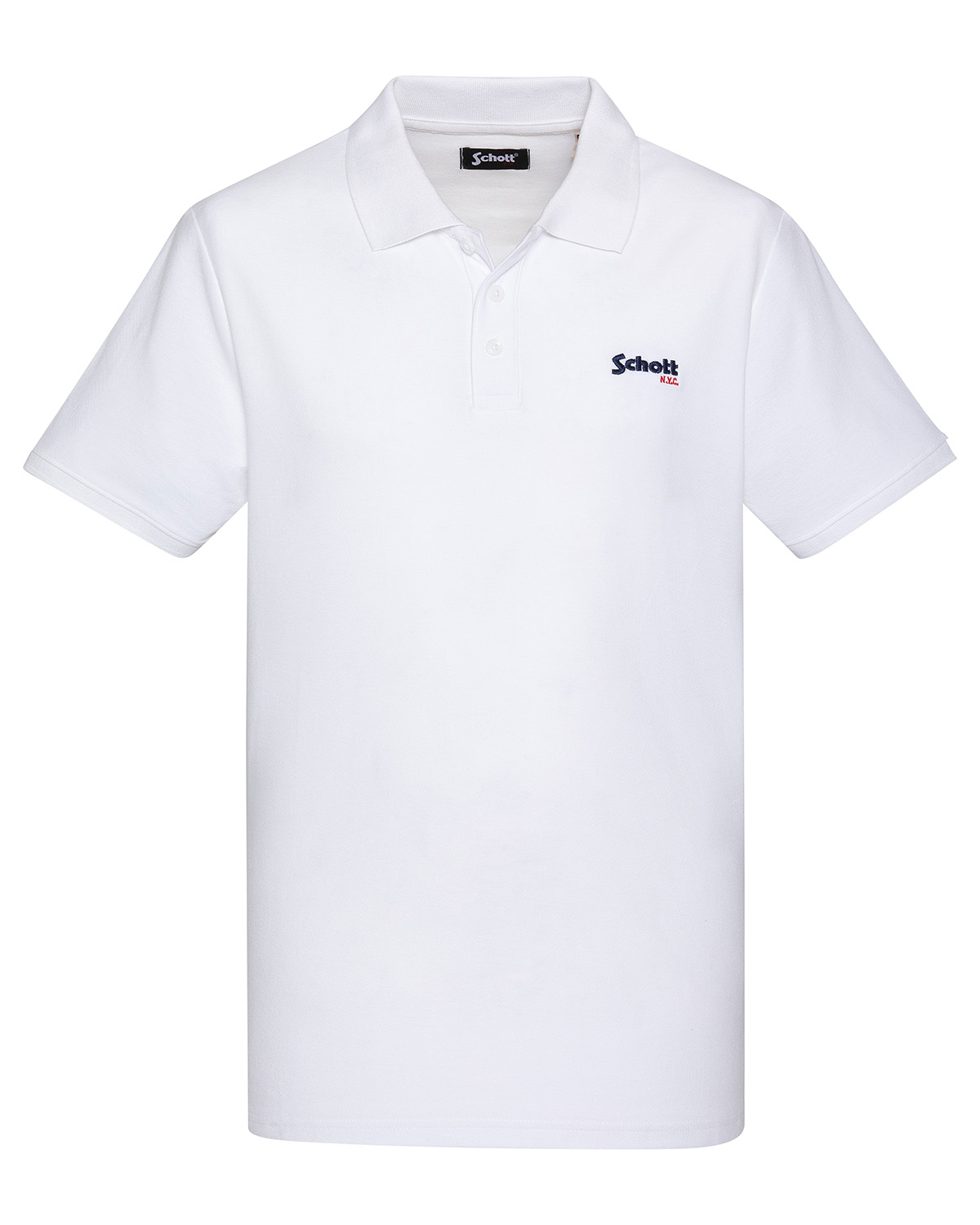 Polo azur en coton piqué, SCHOTT