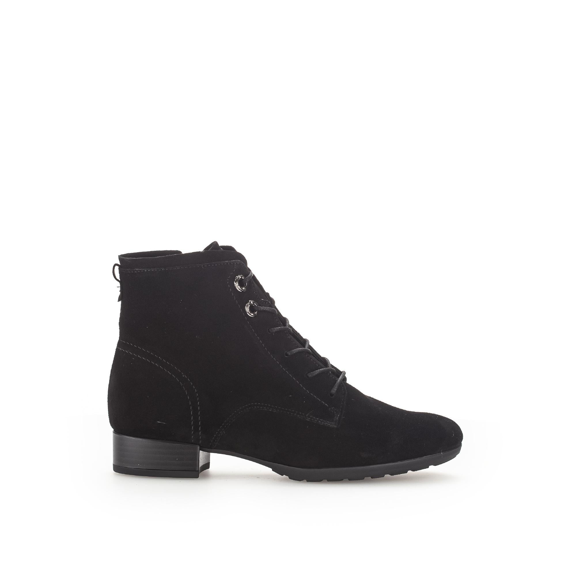 Bottines à lacets en cuir à talon décroché, GABOR