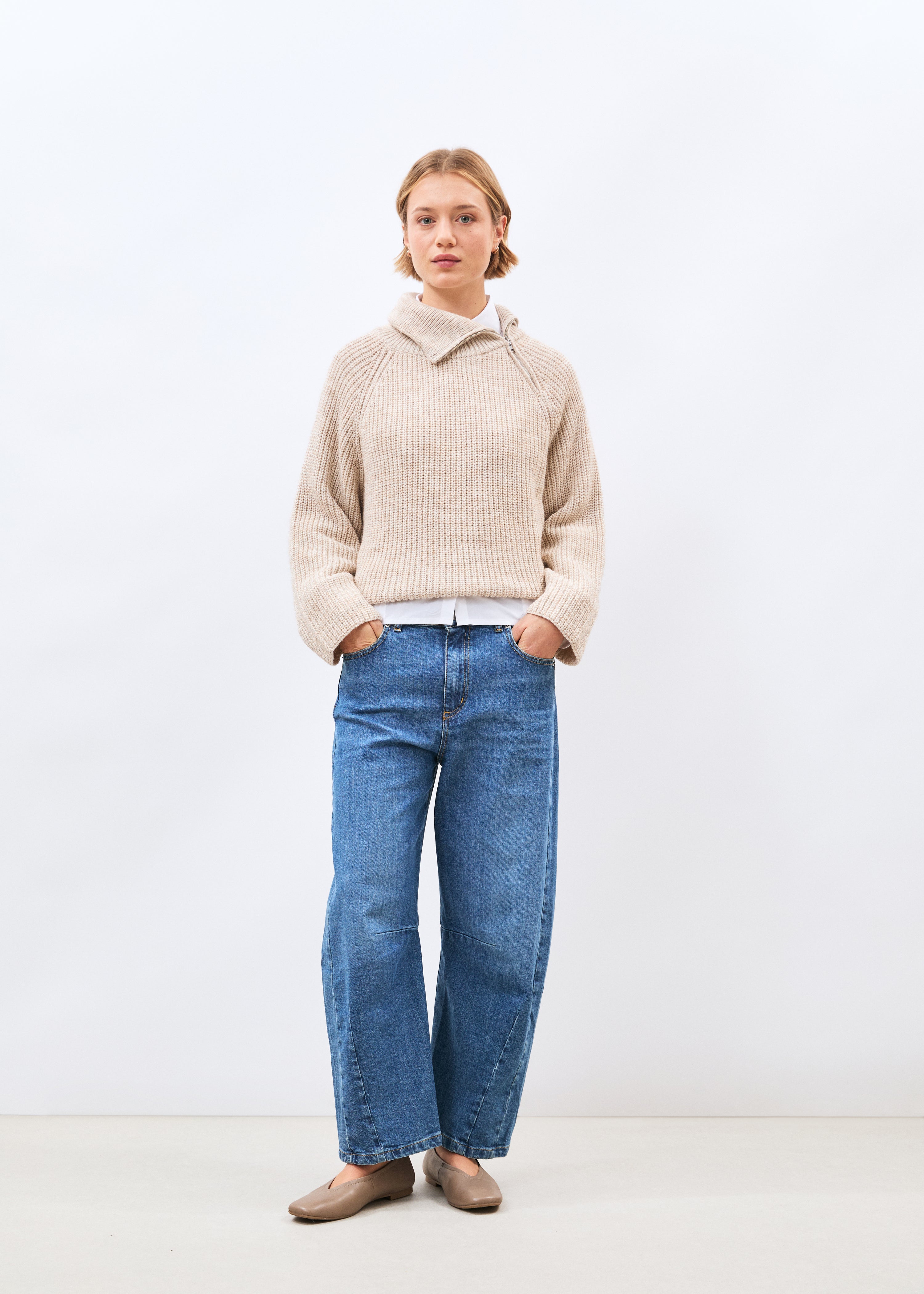 Jean barrel taille haute, HUMILITY