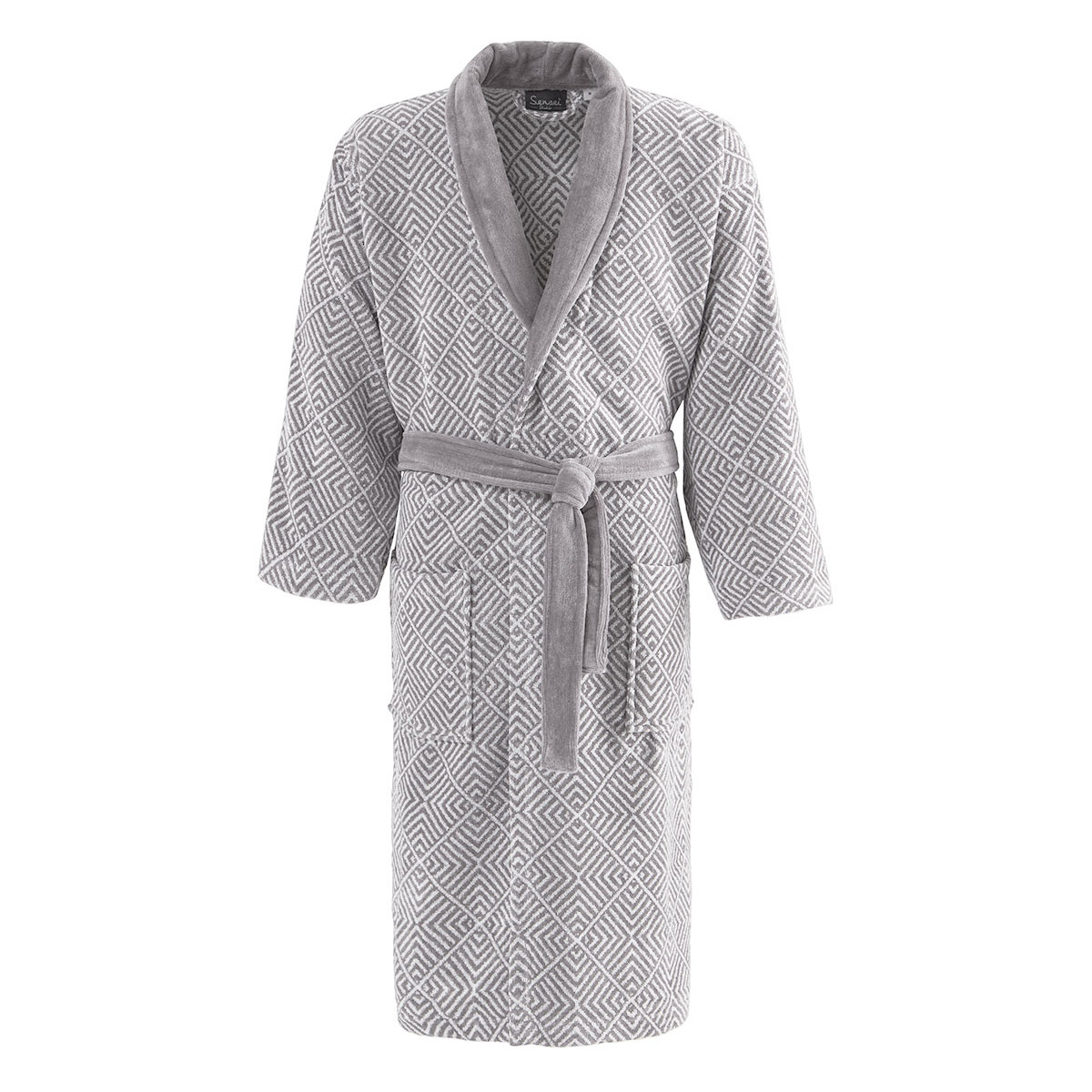 Peignoir col châle velours OPTICAL, SENSEI MAISON