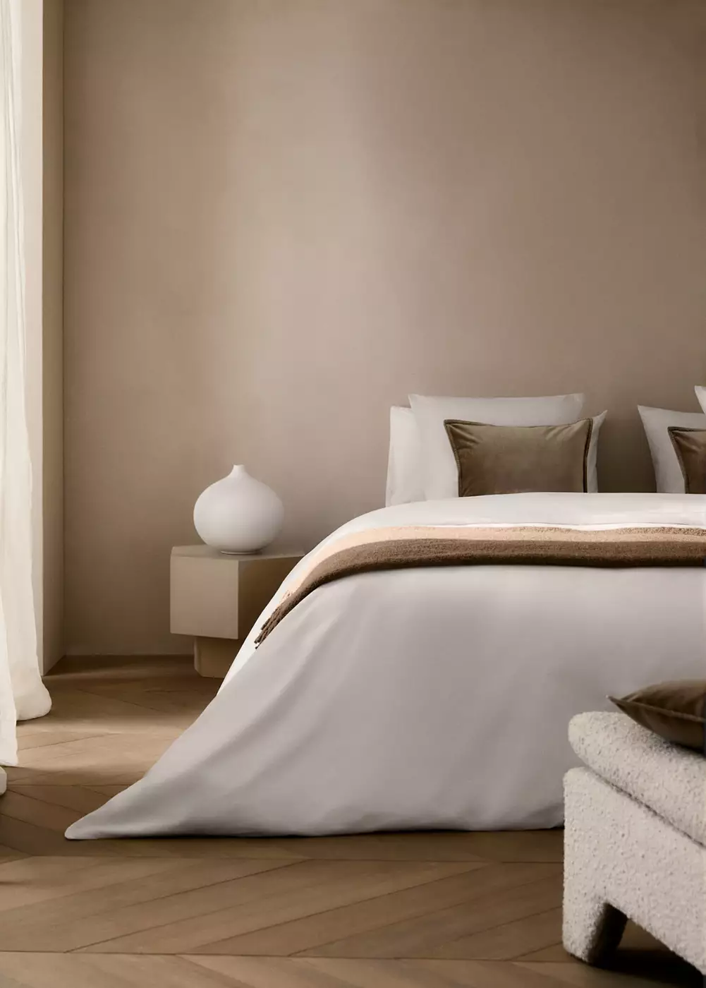 Housse de couette percale de coton lit 180/200 cm, MANGO HOME