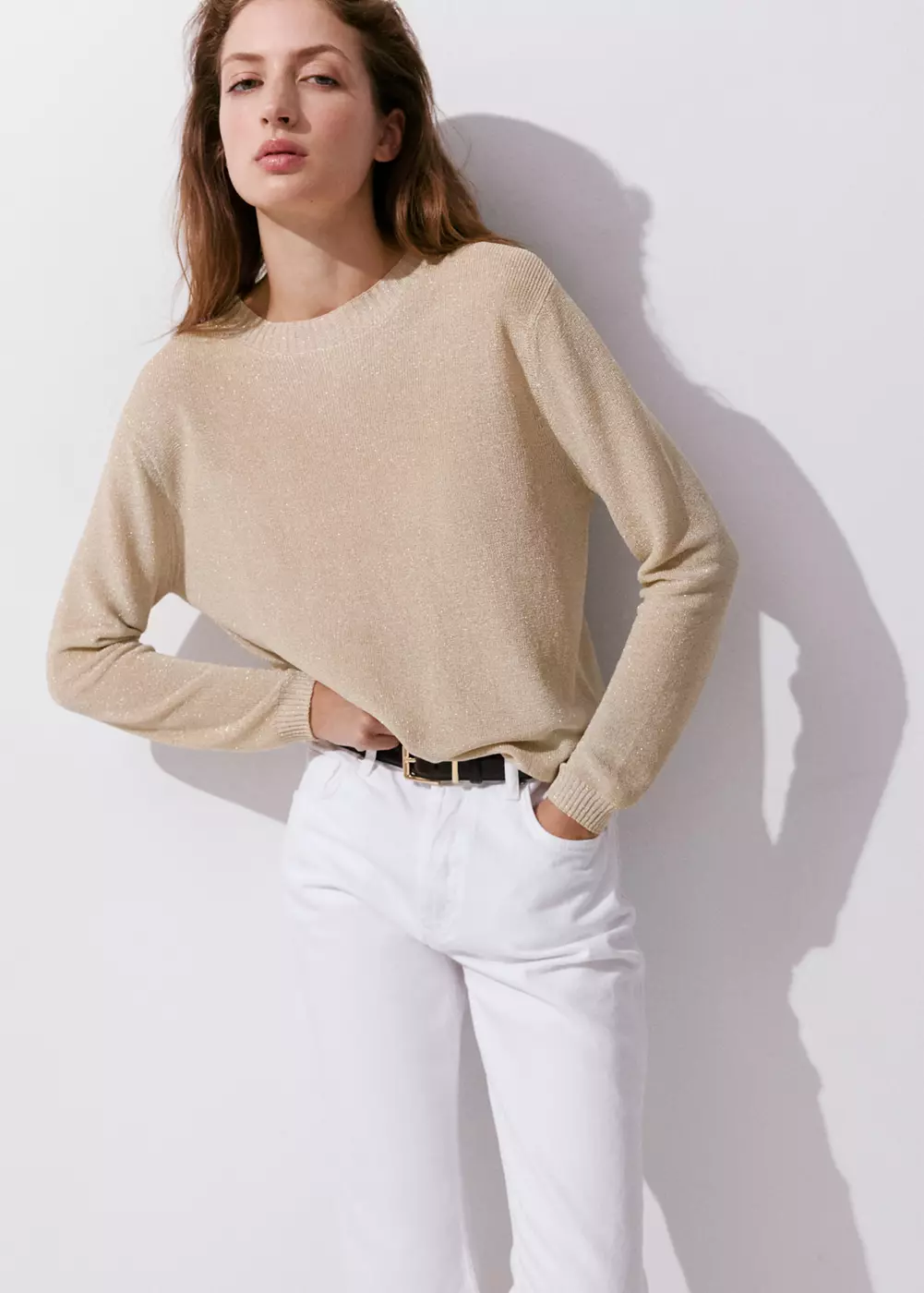 Pull-over maille fil textile, MANGO