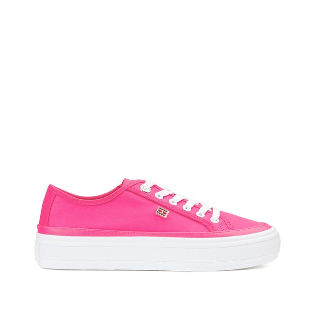 Canvas Vulcanized Trainers, pink, TOMMY HILFIGER