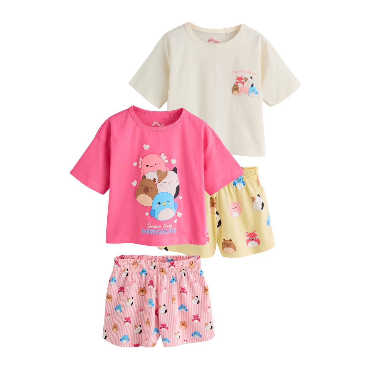 Short pyjama squishmallow rose/jaune,lot de 2, NEXT