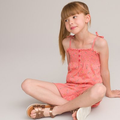 Organic Cotton Cami Playsuit, 3-12 Years LA REDOUTE INTERIEURS X LA REDOUTE COLLECTIONS