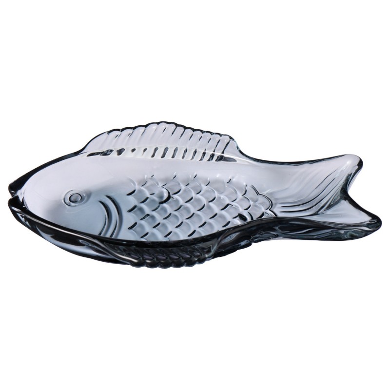 Assiette poisson verre, IB LAURSEN