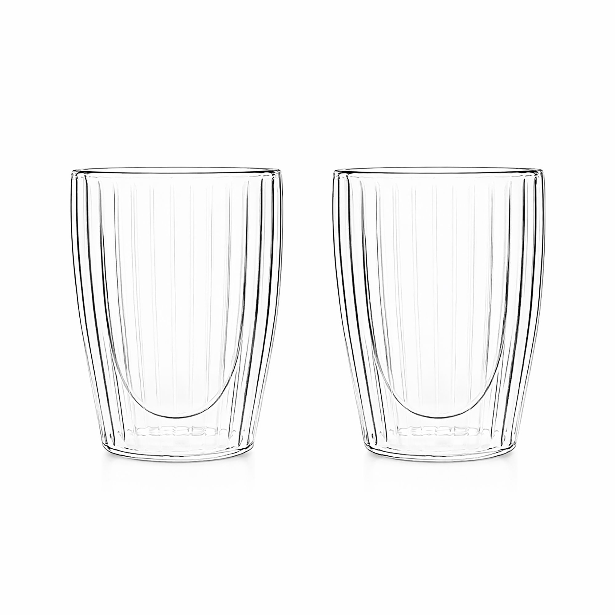 Lot de 2 tasses 35cl en verre borosilicate double paroi, HERA, OGO LIVING