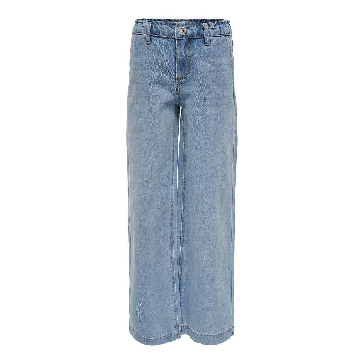 Wide leg jeans in mid rise, light denim blue, Kids Only | La Redoute