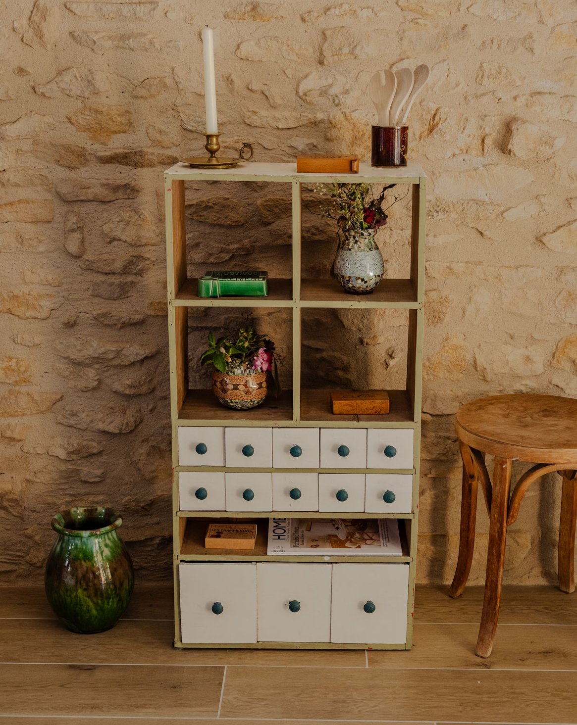 Petit meuble de métier en bois Fernand N°369 - Bon état, DEBONGOUT