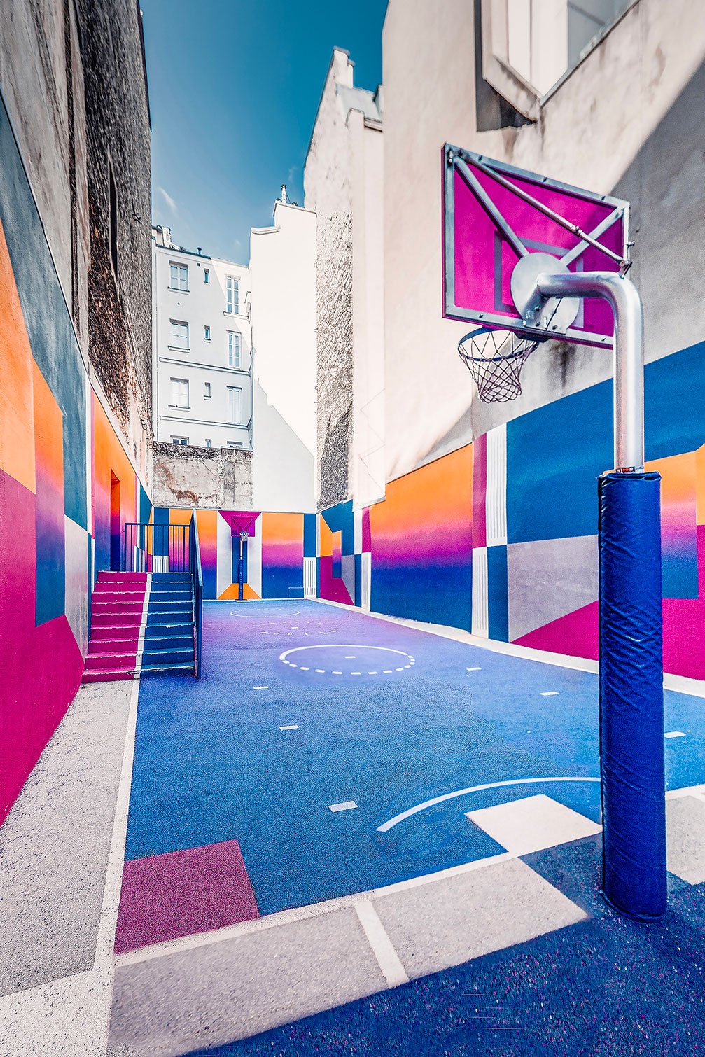 Tableau urbain city park bleu, HEXOA