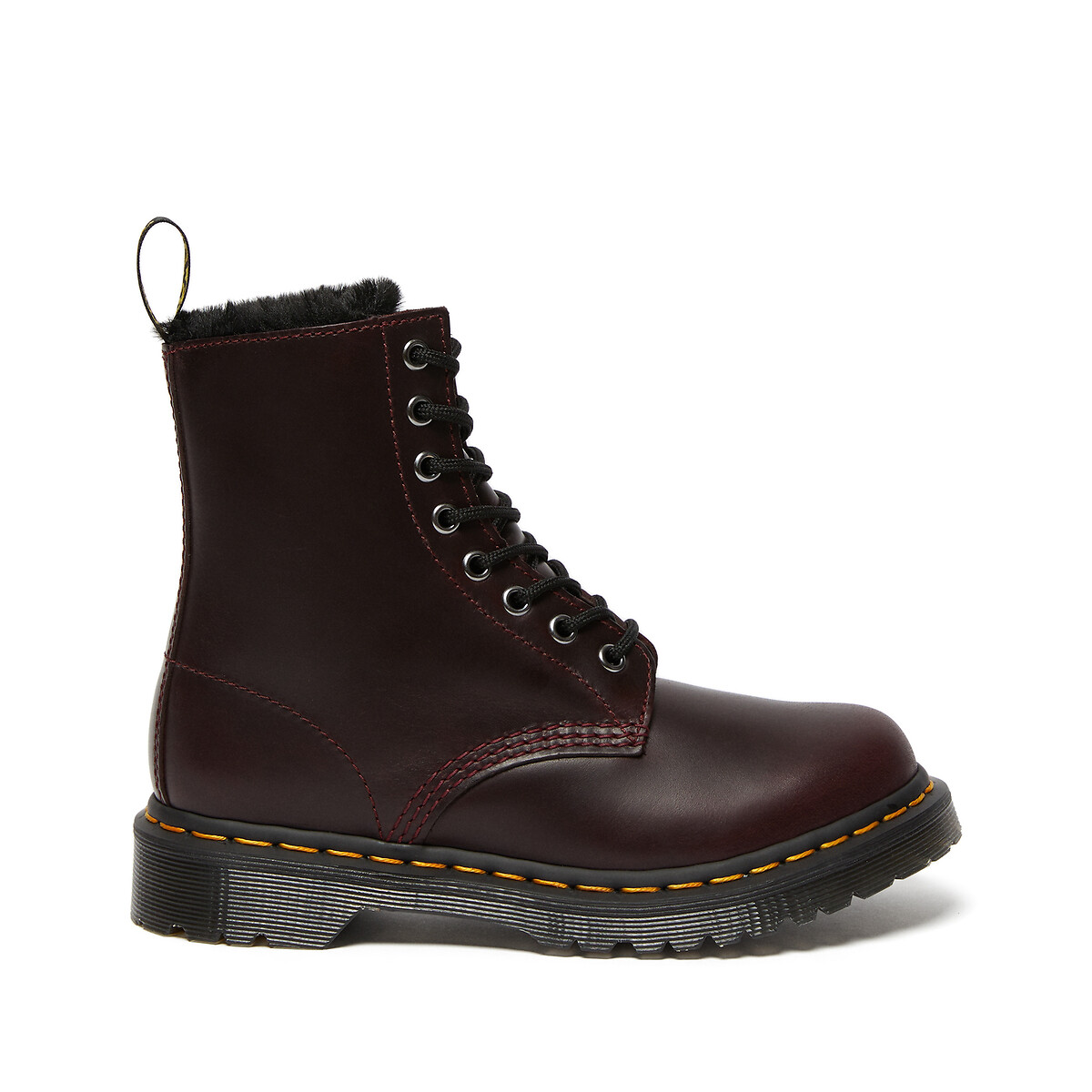 dr martens ankle boots with fur