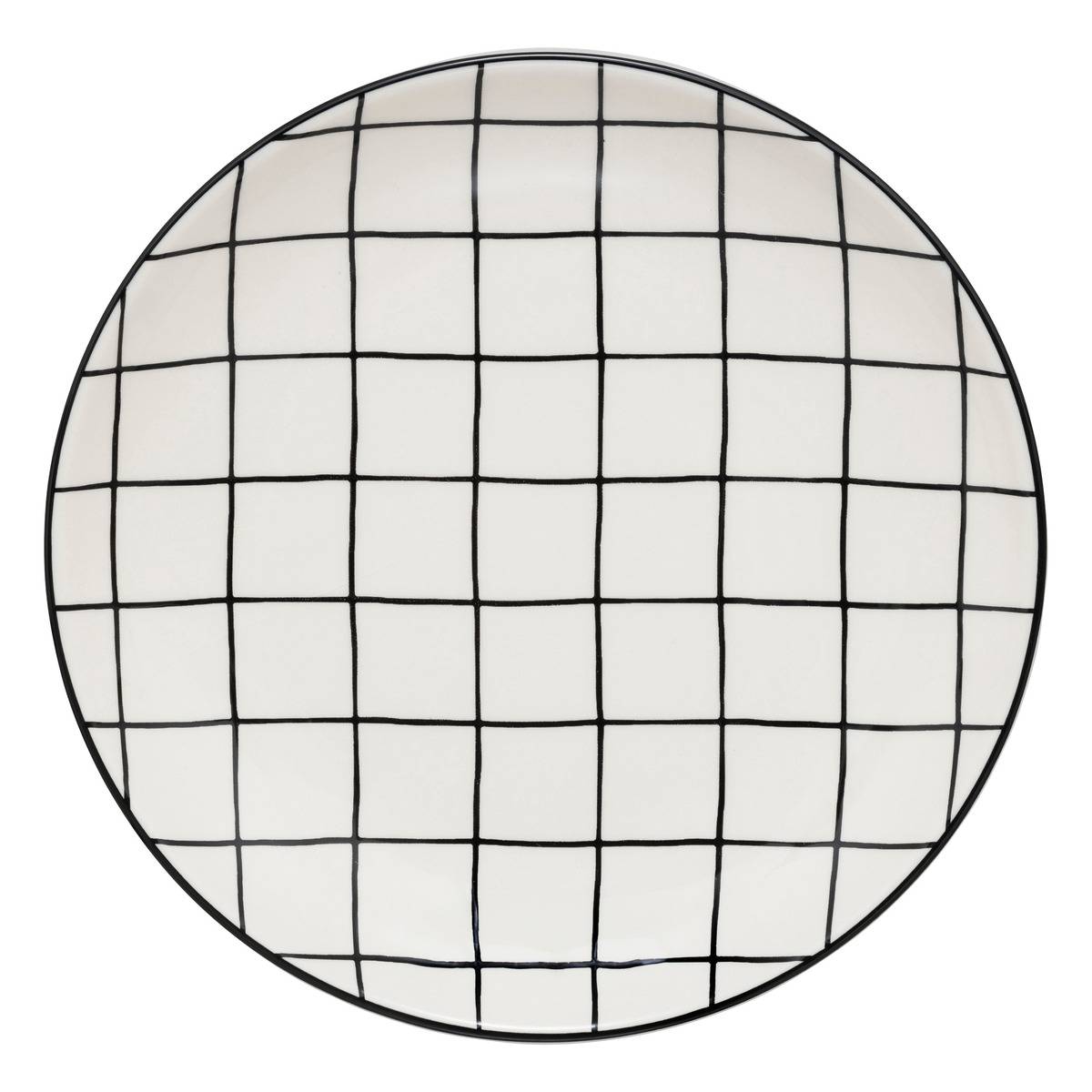 Lot de 6 assiettes plates en céramique FAMILY CORNER, SECRET DE GOURMET