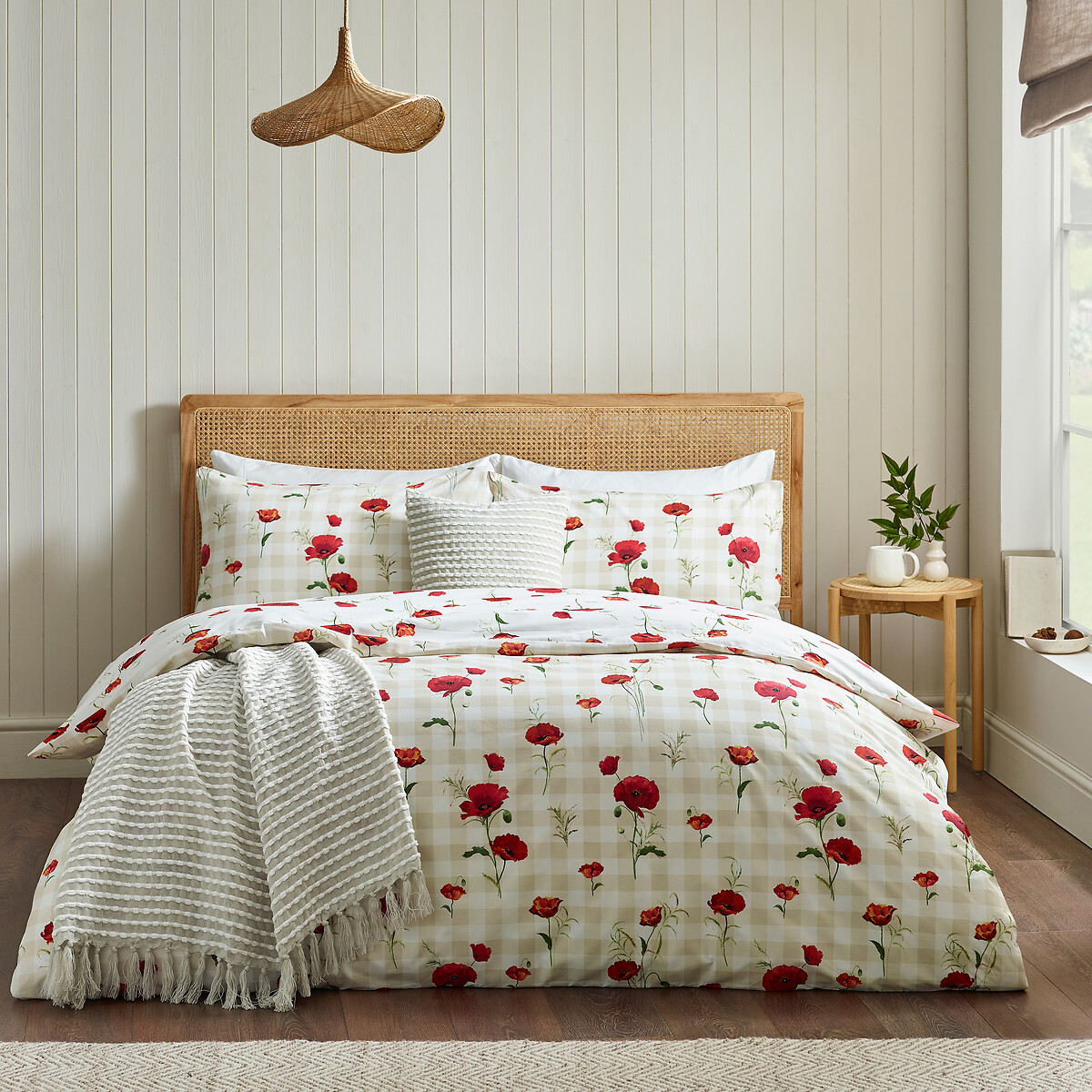 Poppy Floral Reversible Duvet Cover Set, CATHERINE LANSFIELD