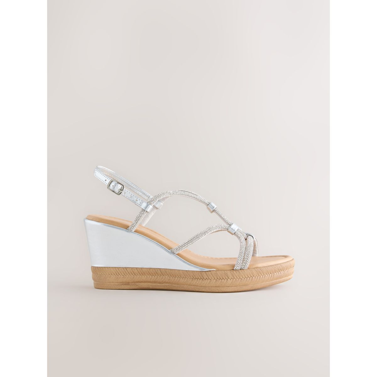 Chaussures compensées ornées de strass, NEXT