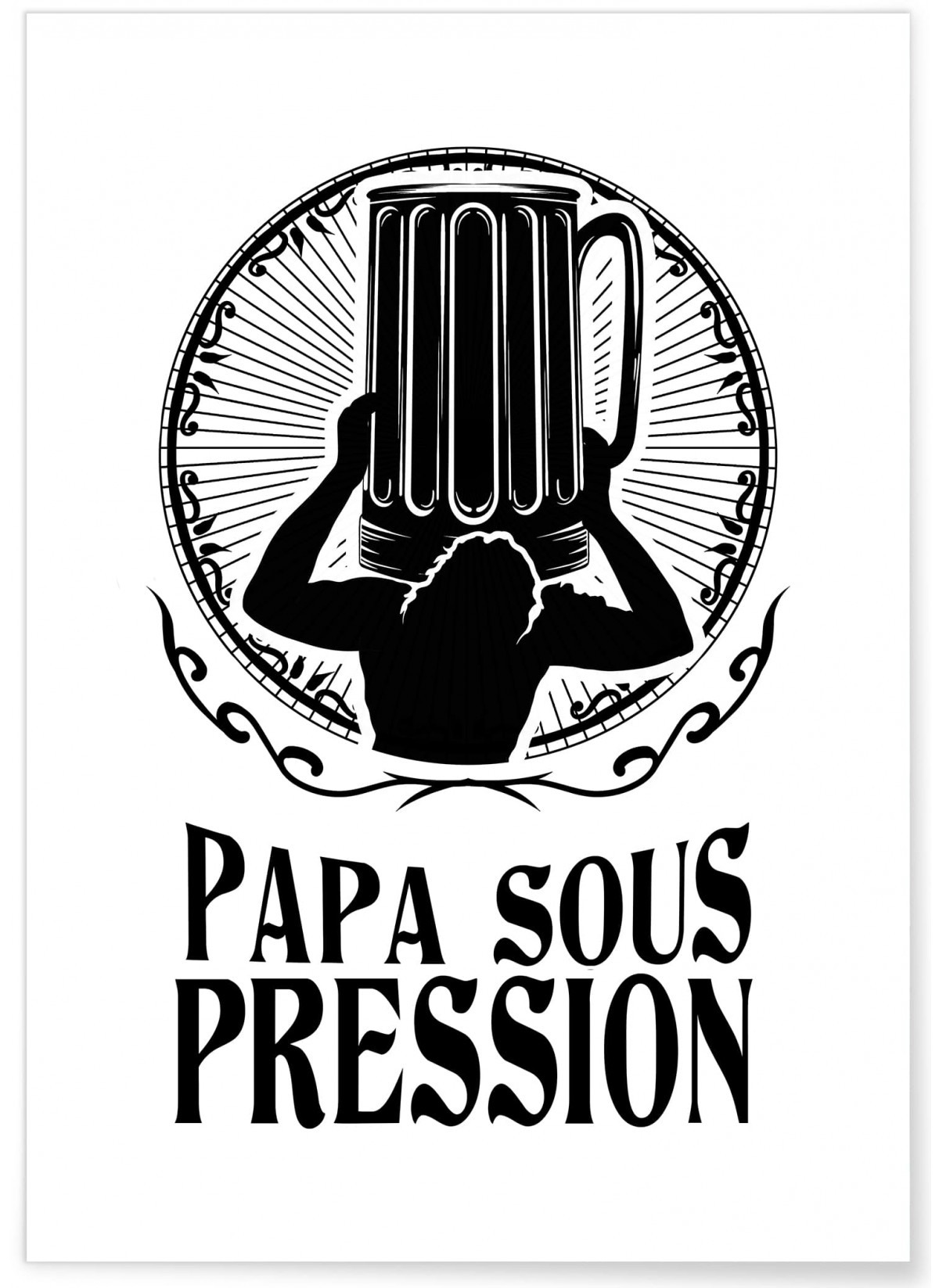 Affiche 'Papa sous pression...', L'AFFICHERIE
