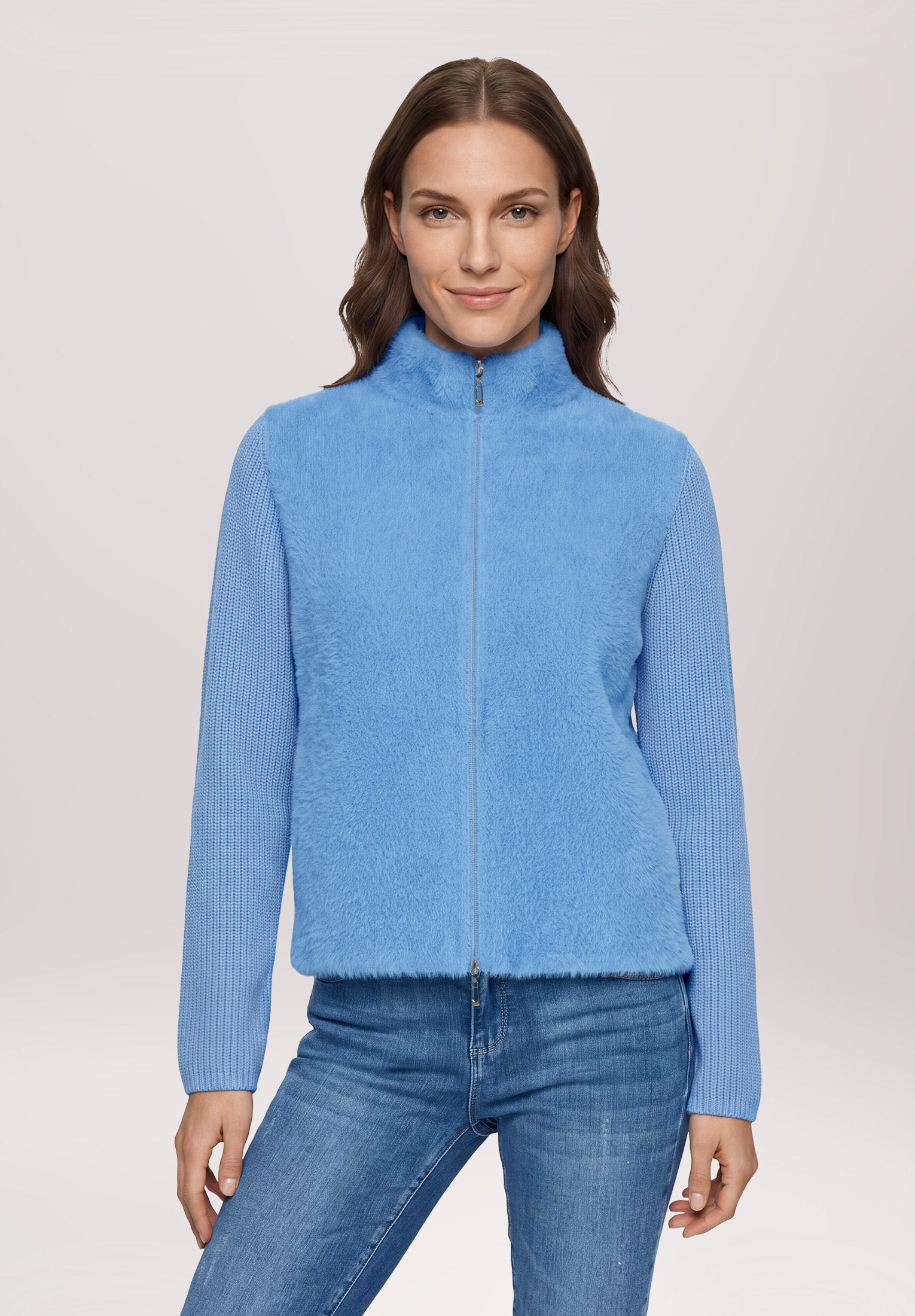 Cardigan en maille à fermeture zippée, BETTY BARCLAY