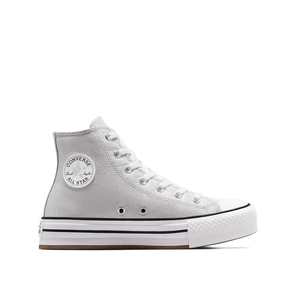 Converse plateforme paillette argent La Redoute