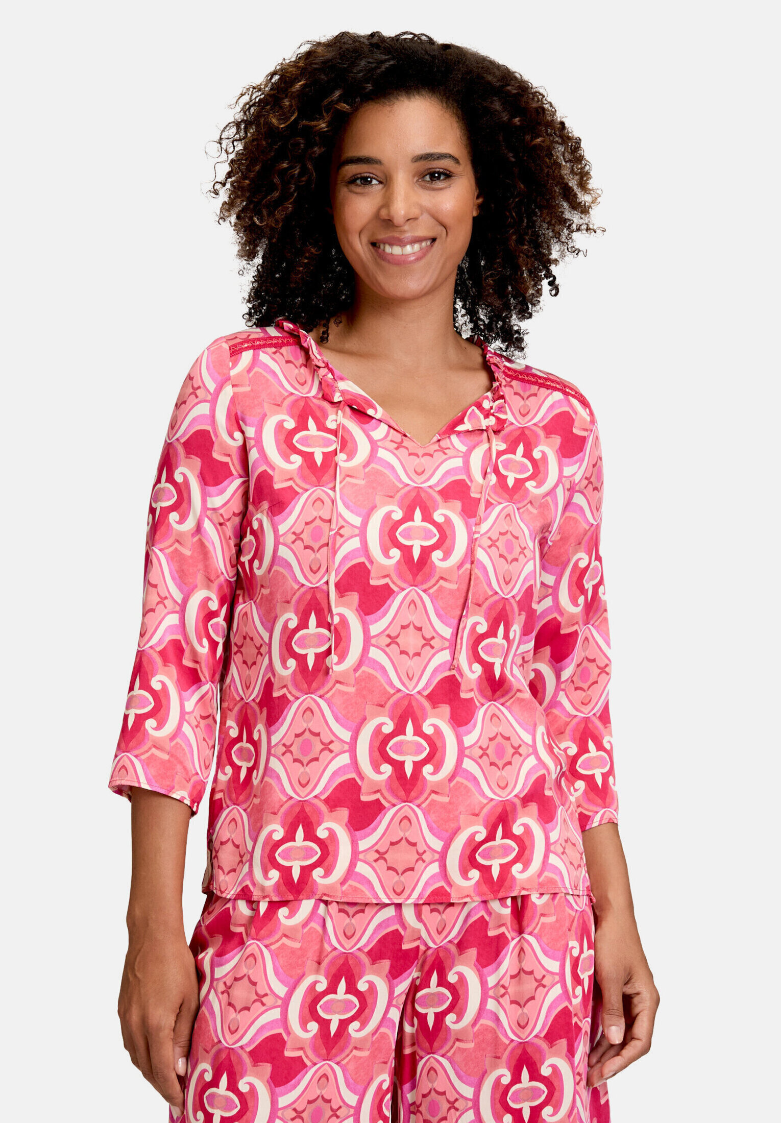 Blouse casual à ruches, CARTOON
