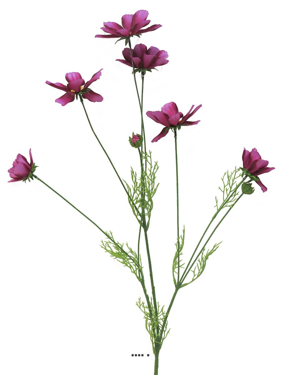 Cosmos artificiel en tige, H 92 cm Ros, ARTIFICIELLES