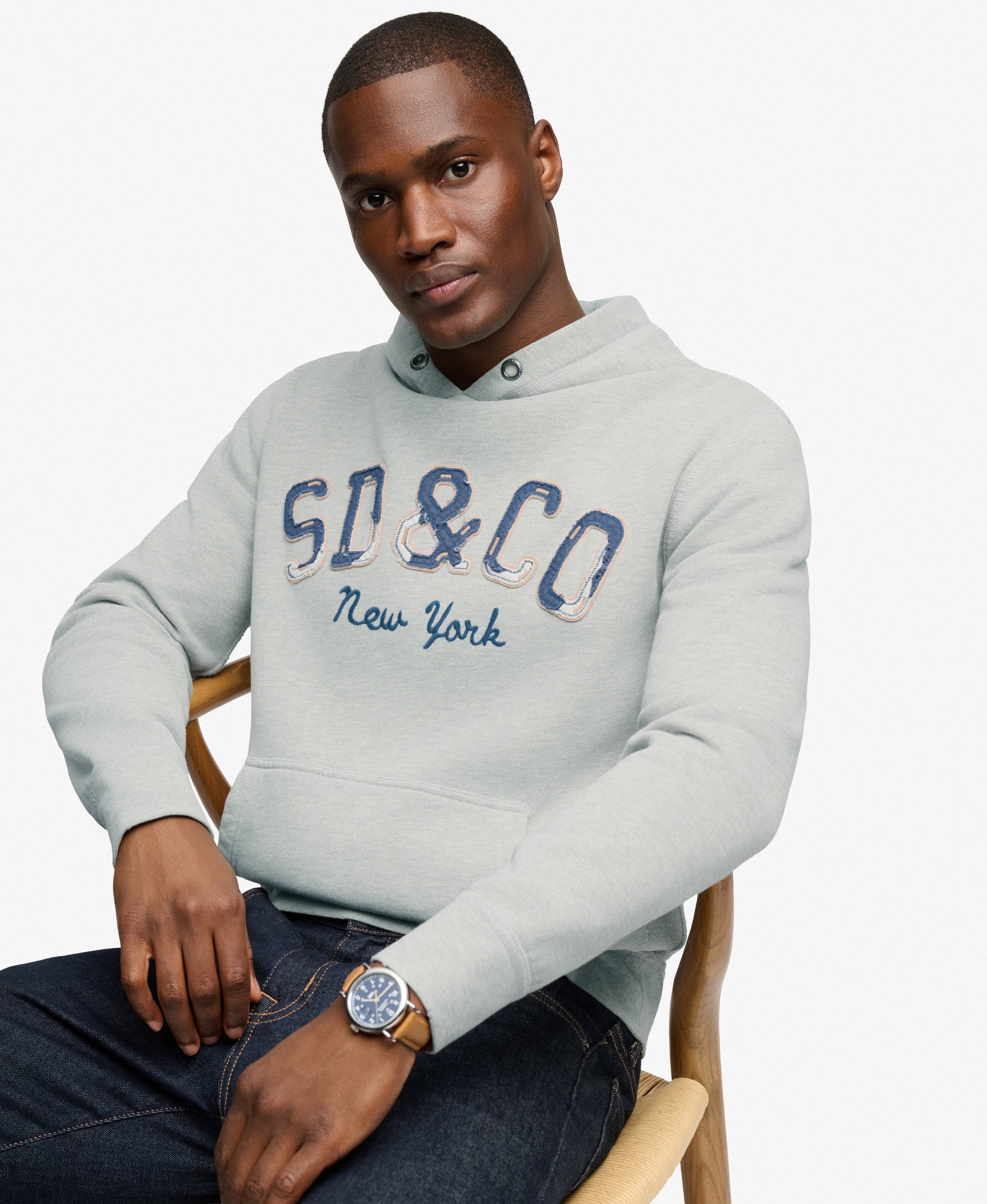 Sweat à capuche Heritage Applique Coupe Décontractée, SUPERDRY