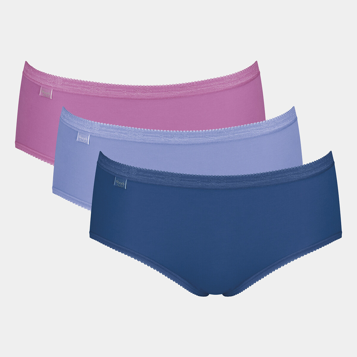 Pack of 3 Basic+ Midi Knickers in Cotton Mix