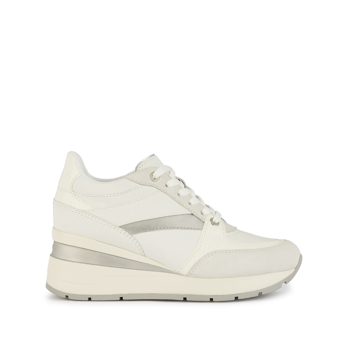 Baskets respirantes compensees zosma blanc Geox La Redoute