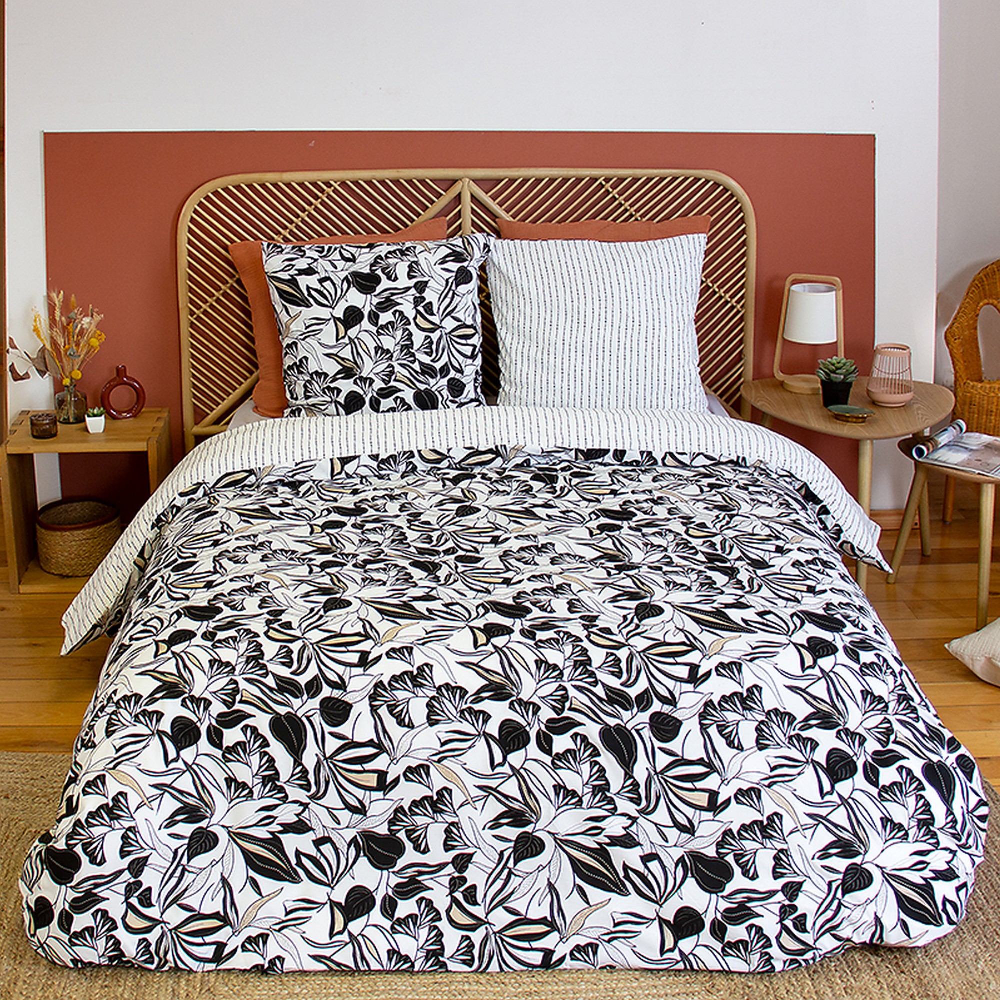 Parure de lit - housse de couette avec taies en microfibre, EDEN