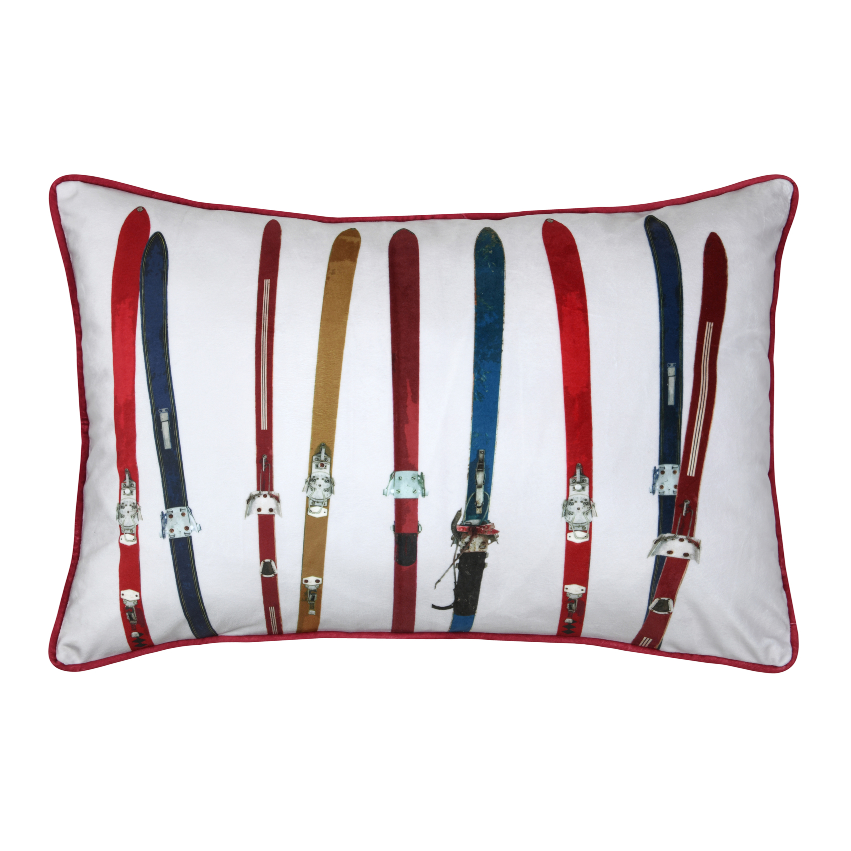 Coussin rectangulaire à motif skis vintage, LOVELY CASA