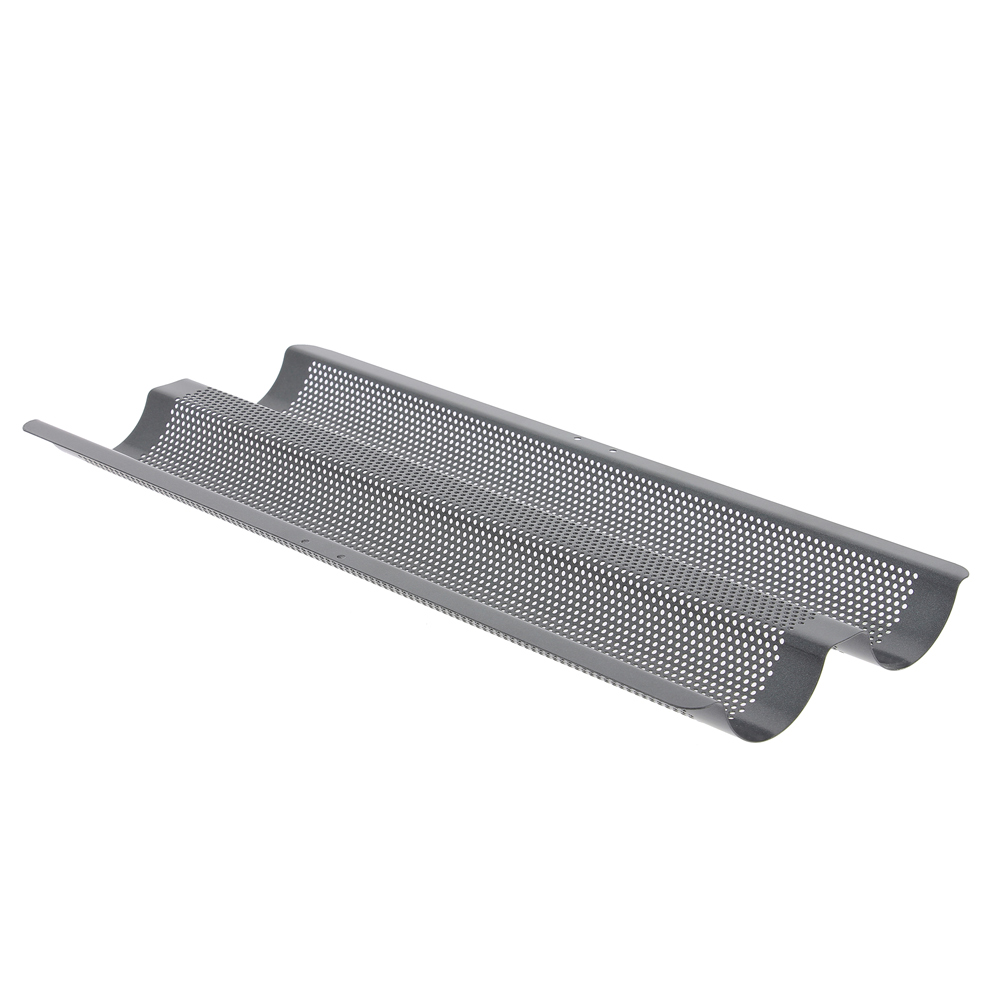 Plaque de cuisson perforée pour 2 baguettes, DE BUYER