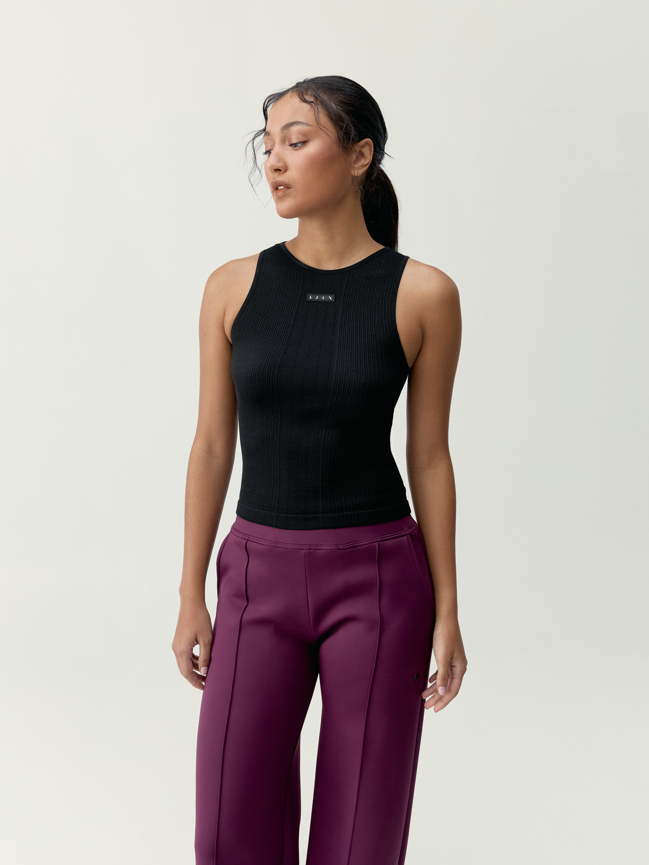 T-shirt de sport femme Nora sans manches effet seconde peau, BORN