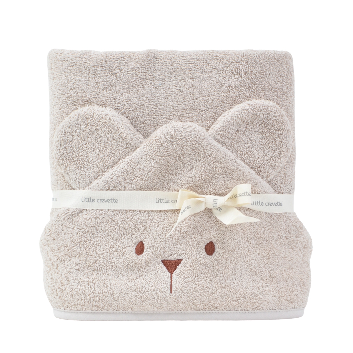 Cape de bain coton bio OURSON, LITTLE CREVETTE