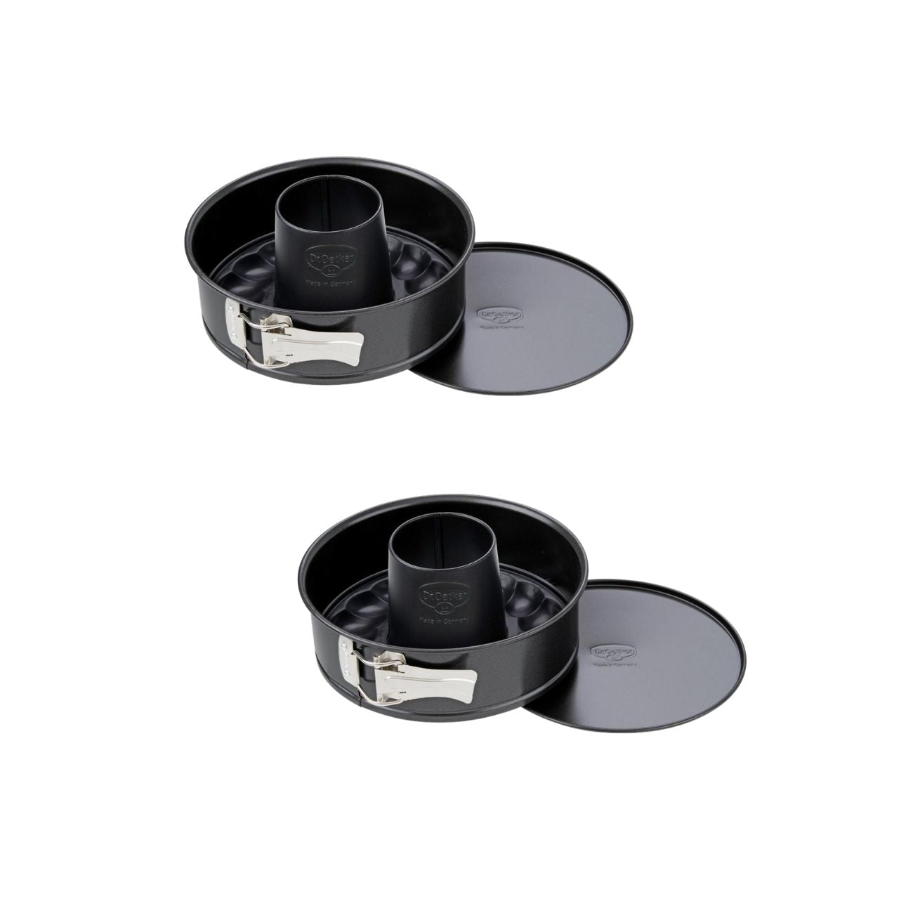 Lot de 2 moules à gâteaux 20/20 cm en acier BACK FREUDE, DR OETKER