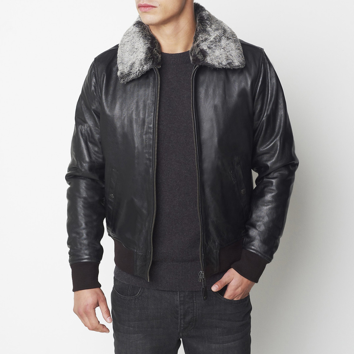 lc930d leather aviator jacket, mid-season