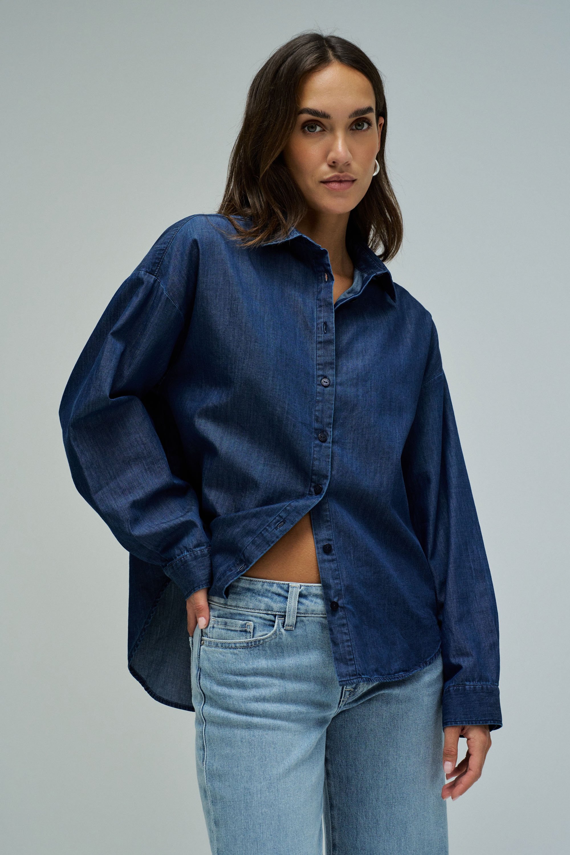 LIGHTDENIM BASIC SHIRT, SALSA JEANS