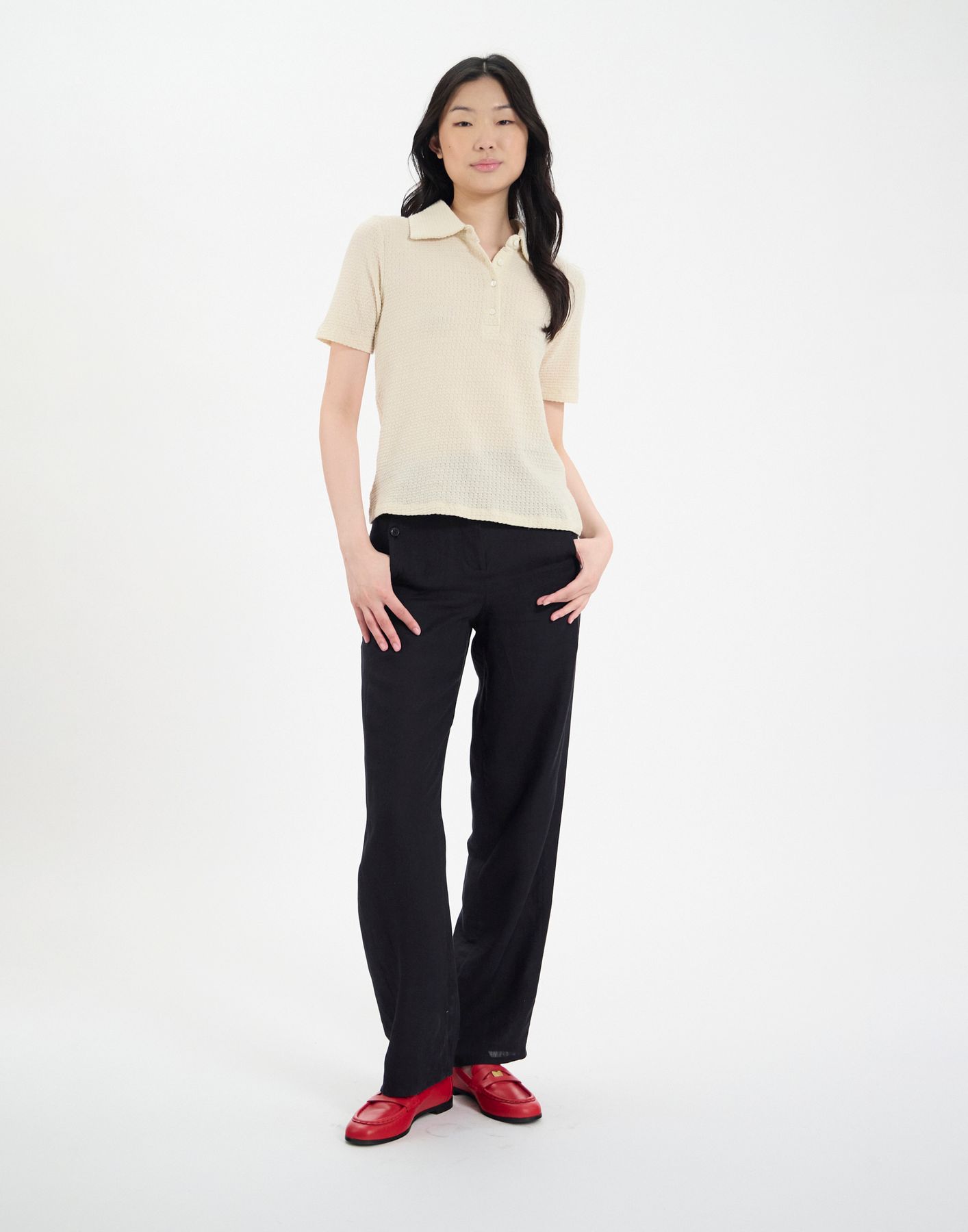 Polo Bryan en coton marine, INES DE LA FRESSANGE PARIS