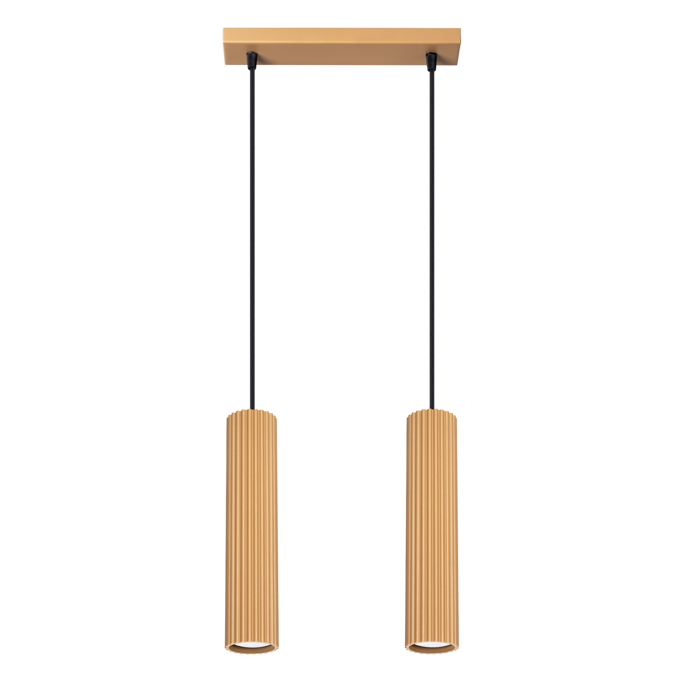 Suspension Aluminium Doré GU10 2 Karbon, EDEN