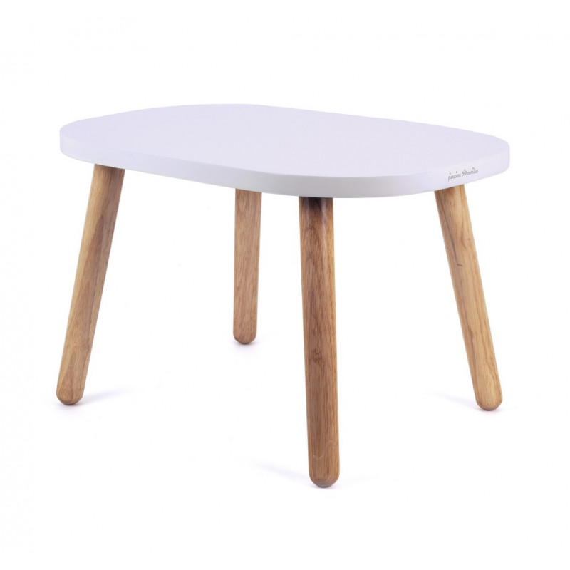 Ma première table Enfant Ovaline Blanc 1-4 ans, PIOUPIOU ET MERVEILLES
