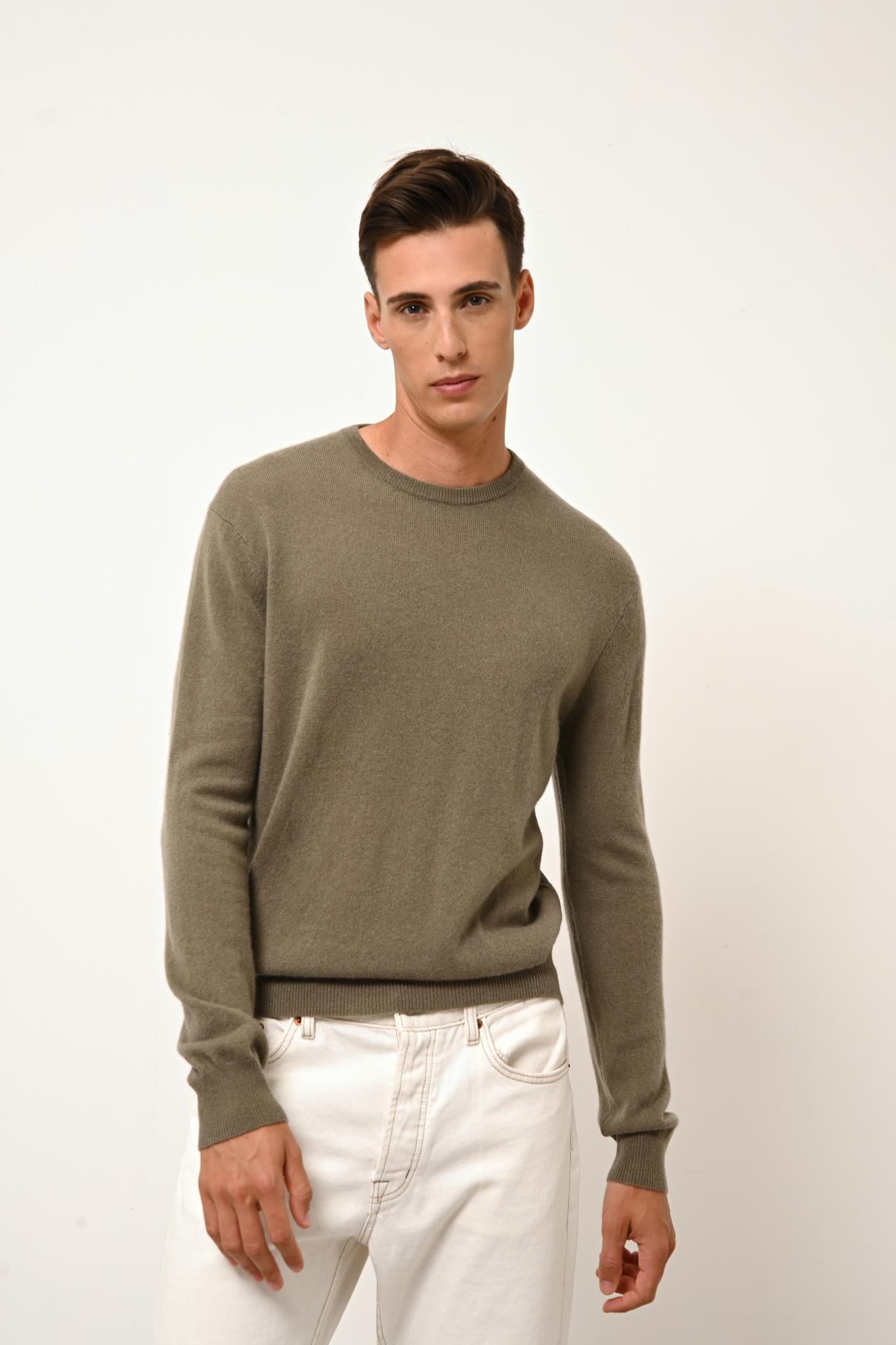 Pull Col Rond Army Howard, JUST CASHMERE