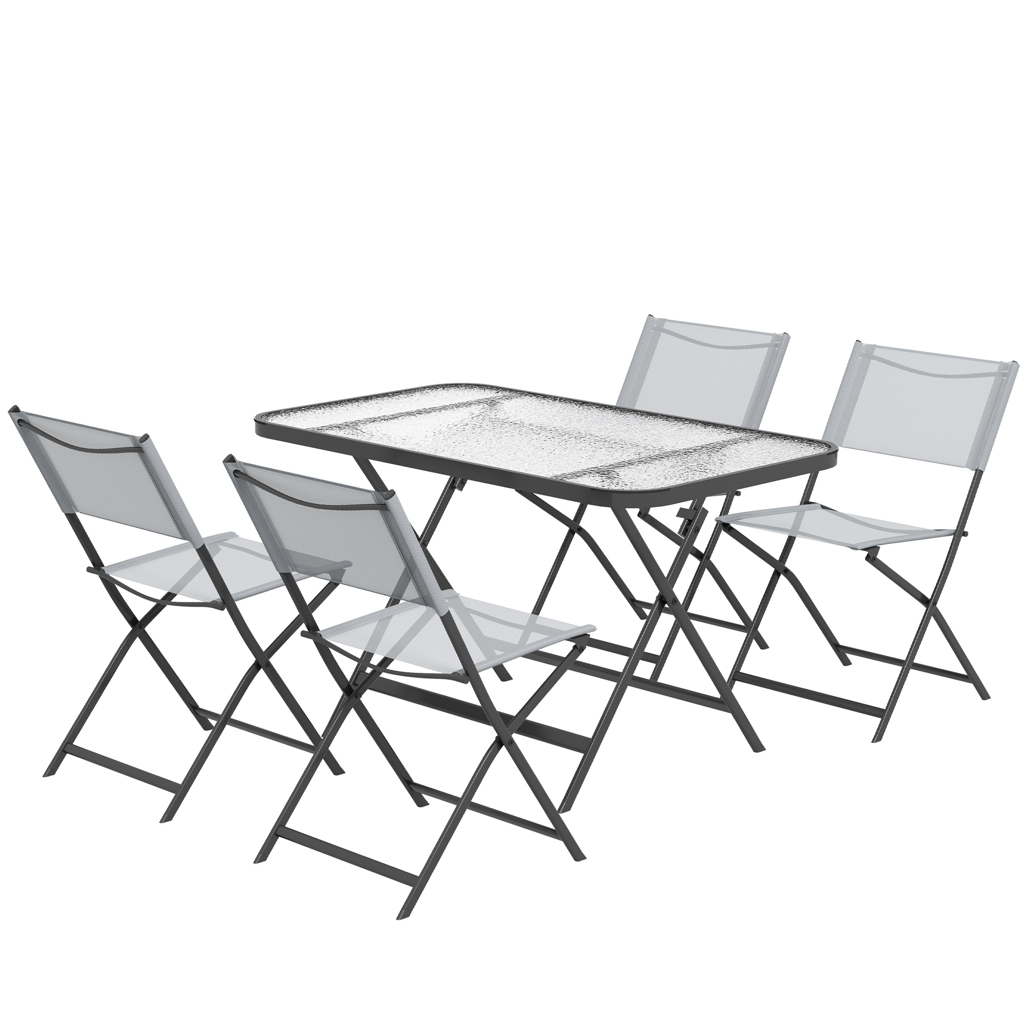 Ensemble de salon de jardin Métal Gris, OUTSUNNY
