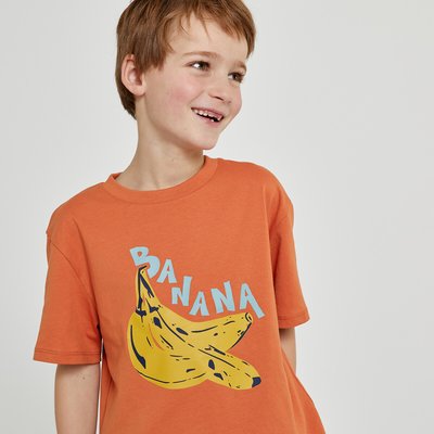 Oversized Banana Print T-Shirt in Cotton LA REDOUTE COLLECTIONS