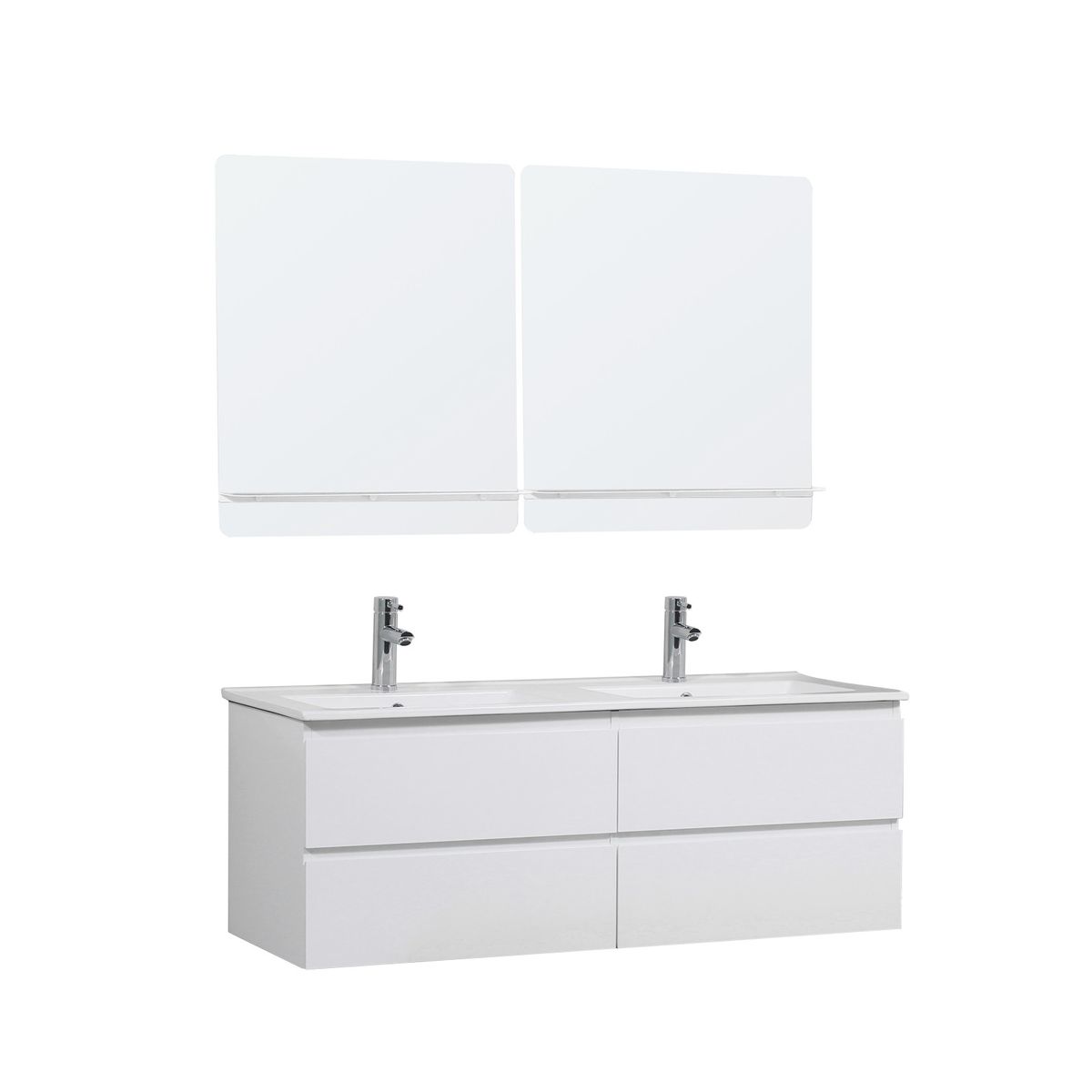 meuble de salle bain double vasque  + 2 miroirs sorrento
