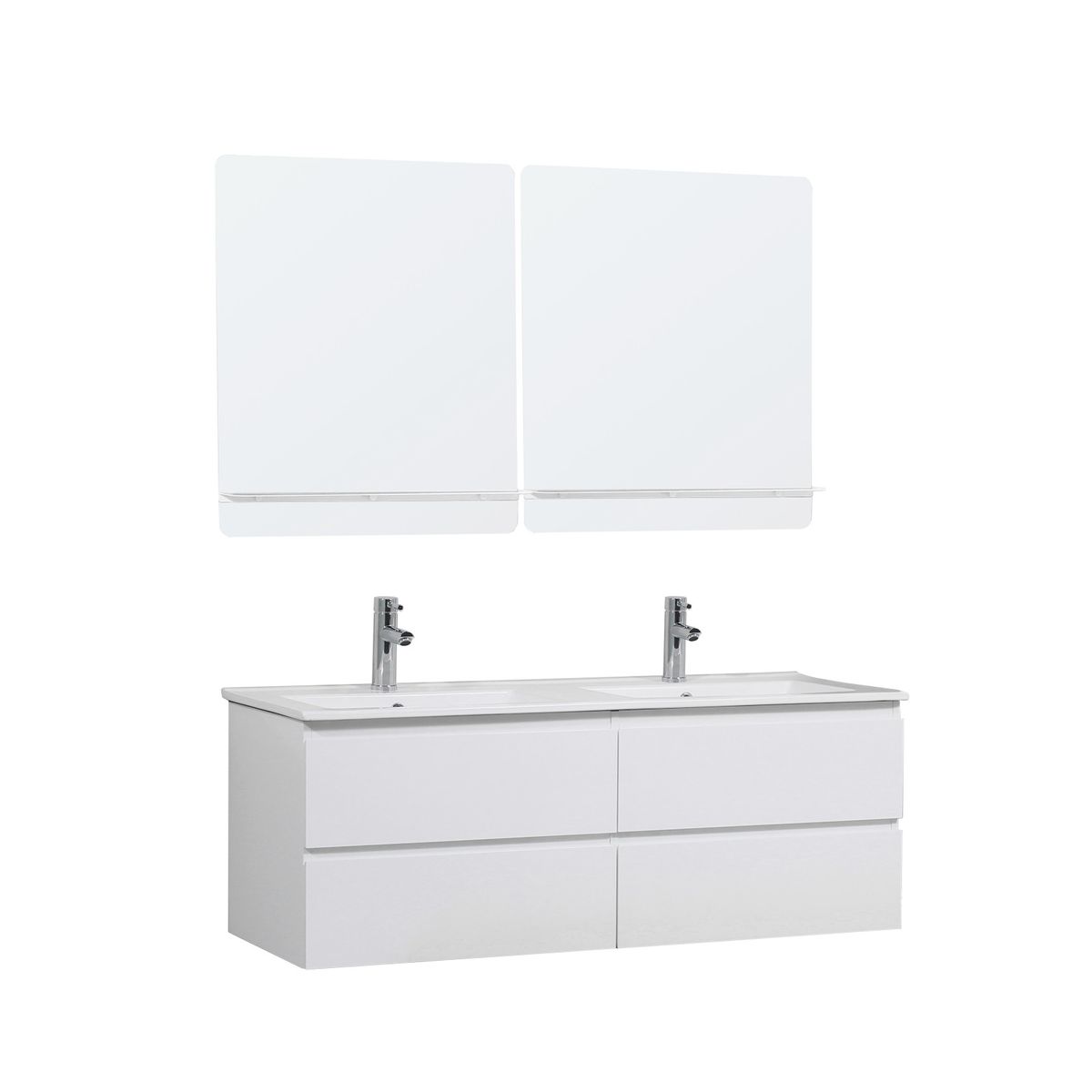 meuble de salle bain double vasque + 2 miroirs sorrento