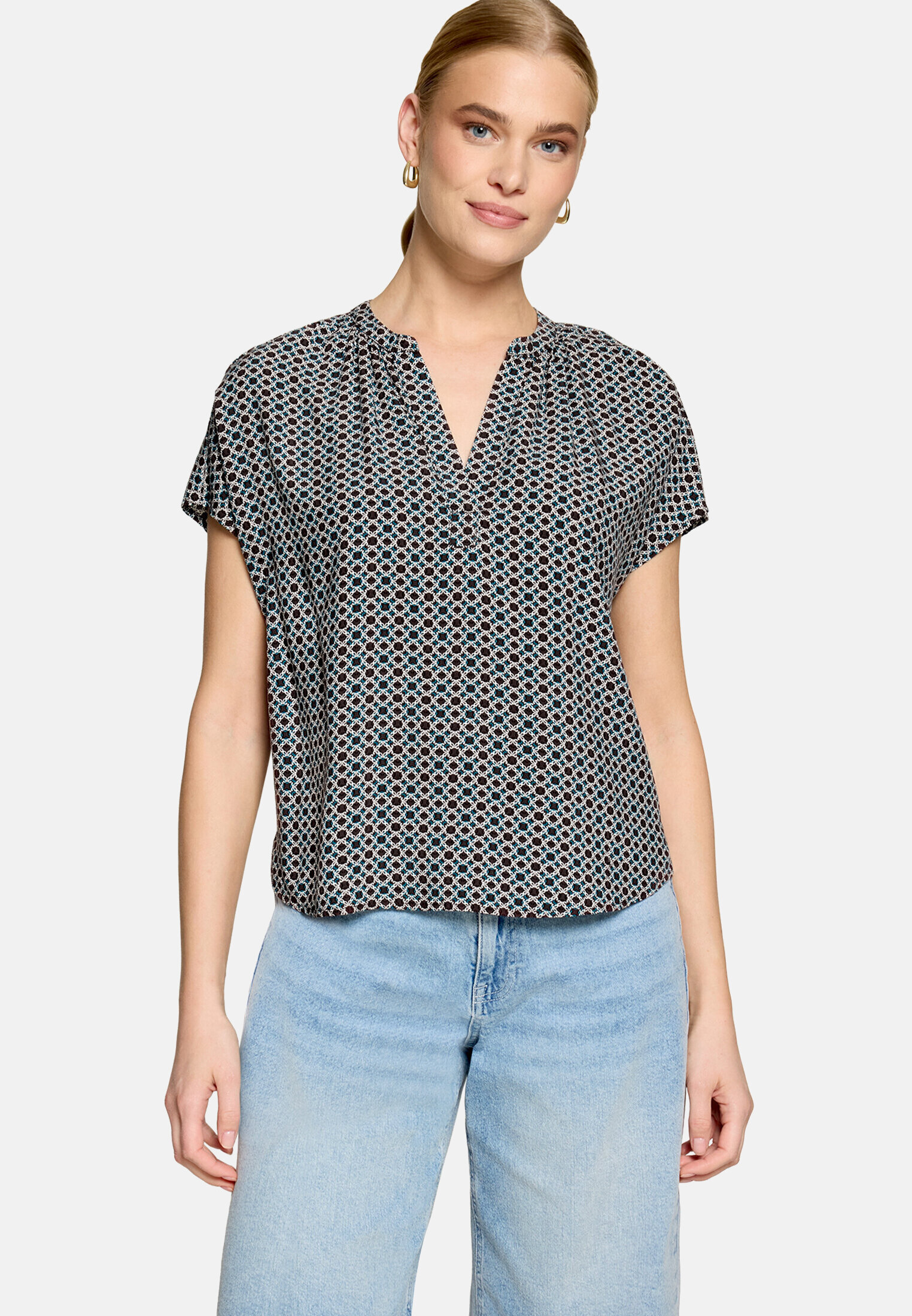 T-shirt façon blouse à imprimé, ZERO