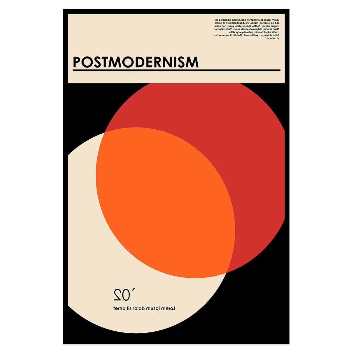 Affiche encadrée géométrique cercles modernes colorés, HEXOA