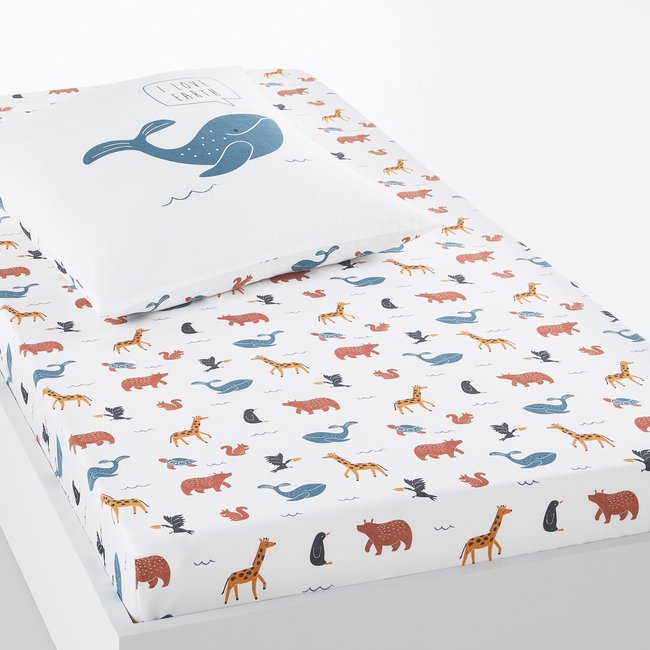 Earth Animal 100% Organic Cotton Fitted Sheet, printed, LA REDOUTE INTERIEURS