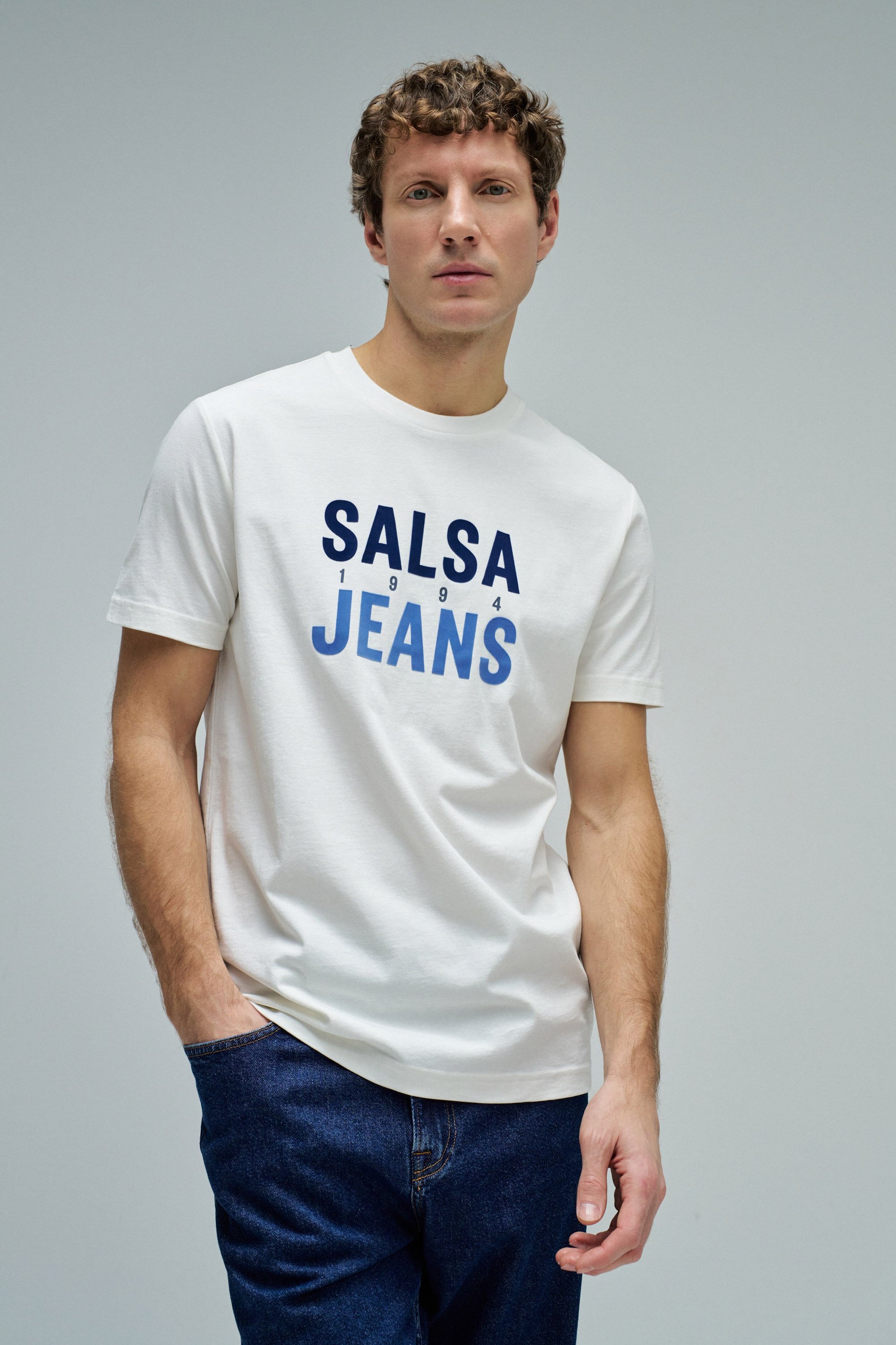 T-SHIRT AVEC BRANDING, SALSA JEANS