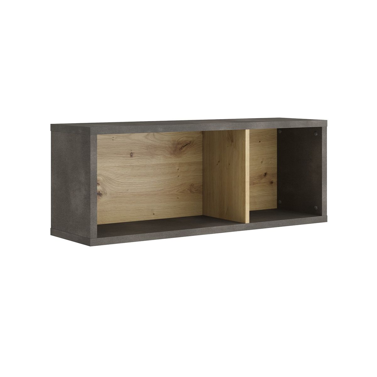 etagere murale industriel 2 niches l90.5 cm - loft