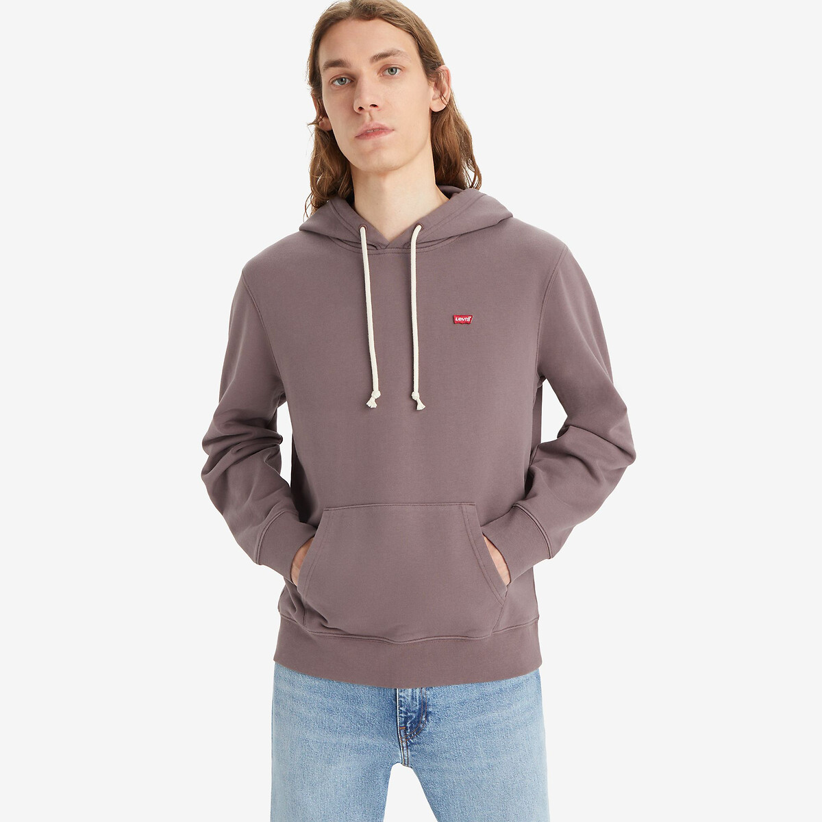 housemark embroidered logo hoodie in cotton